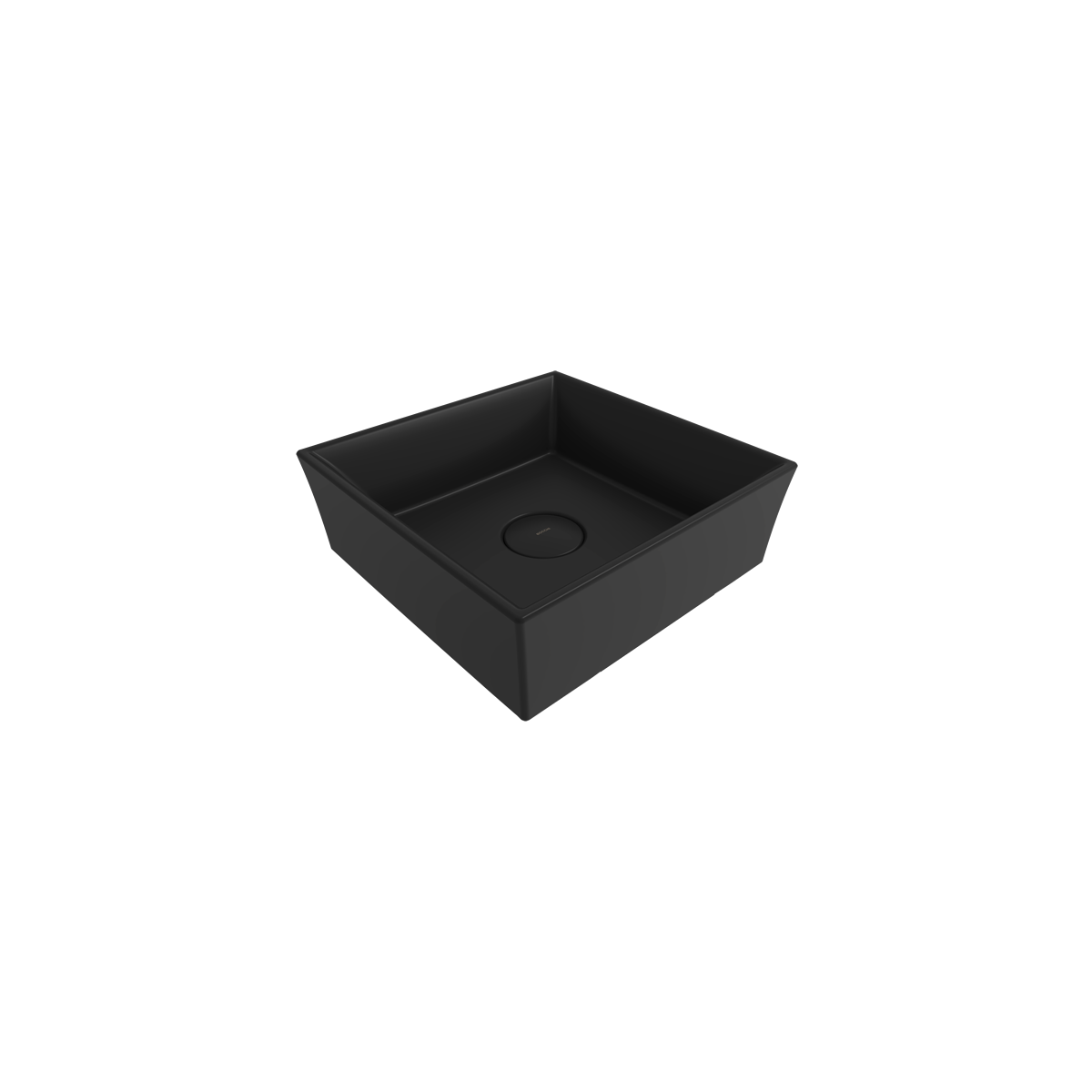 Bocchi Vessel Kare Lavabo 38x38 Cm - Mat Si̇yah - 1173-004-0125