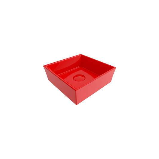 Bocchi Vessel Kare Lavabo 38x38 Cm - Parlak Kirmizi - 1173-019-0125