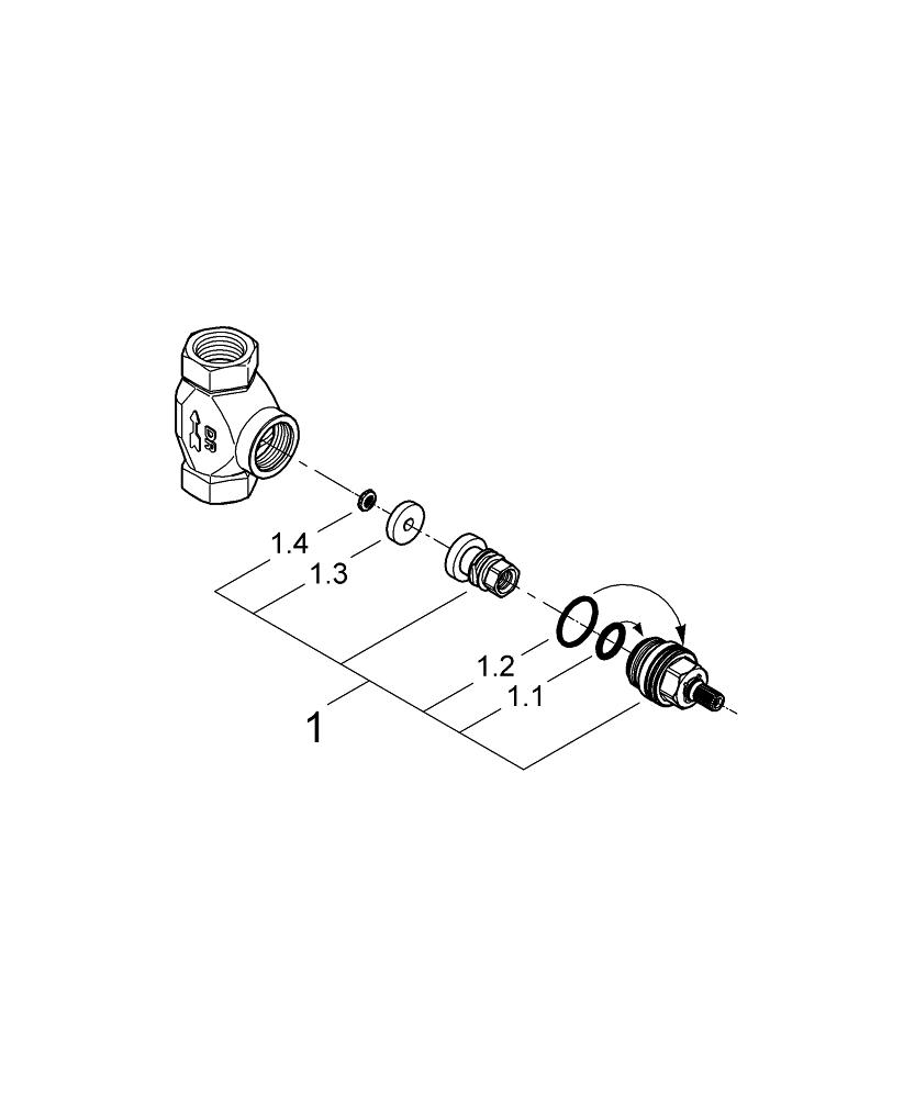 Grohe Gömme Valf - 29032000