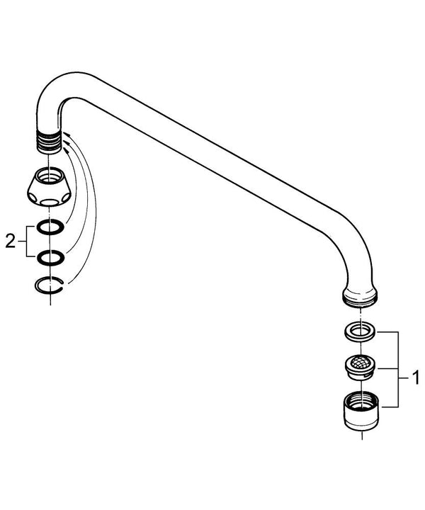 Grohe Döner Boru Çıkış Ucu - 13034000