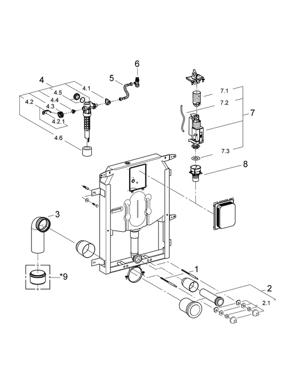 Grohe Uniset Gömme Rezervuar, 80 Mm - 38729000