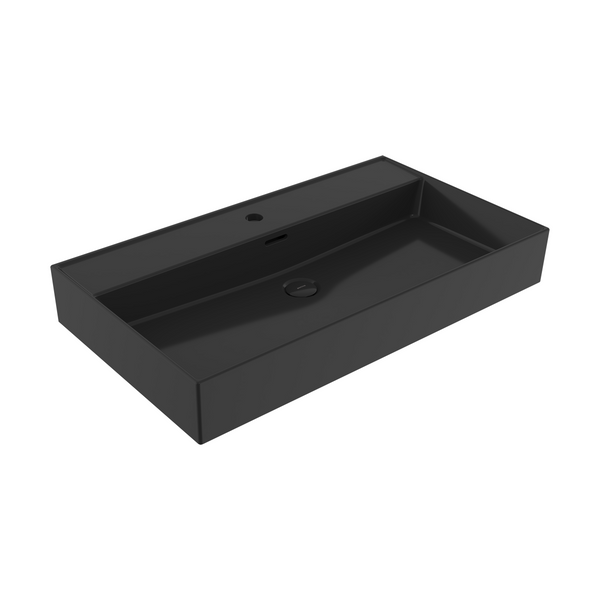 Bocchi Milano Lavabo 80 Cm - Parlak Si̇yah - 1377-005-0126