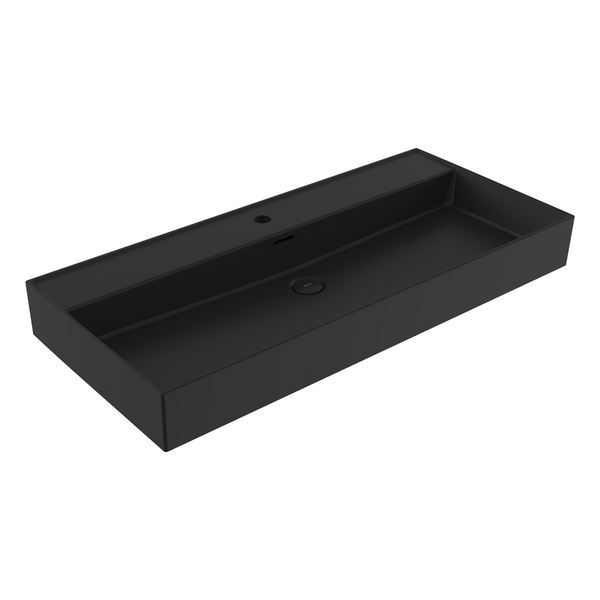 Bocchi Milano Lavabo 100 Cm - Mat Si̇yah - 1378-004-0126