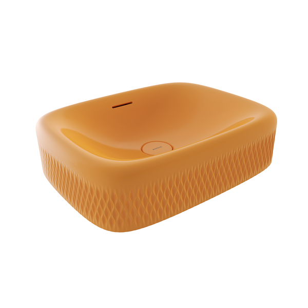Bocchi New Age Asma Di̇kdörtgen 56x44 cm Deli̇ksi̇z Lavabo - Parlak Mandali̇na Sarisi - 1411-021-0125