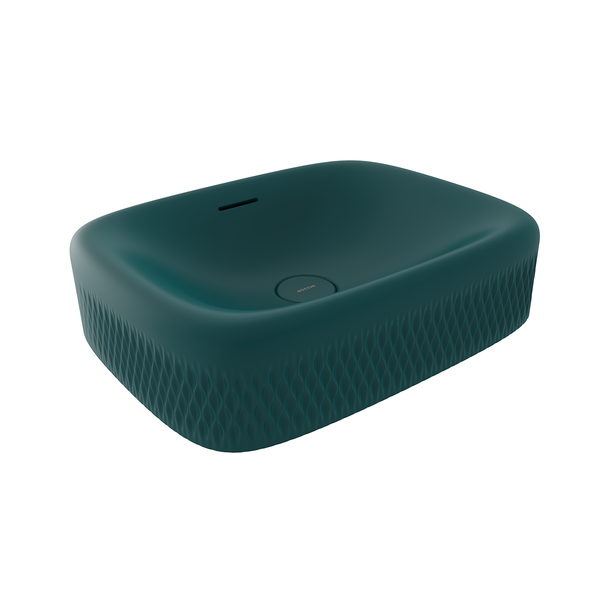 Bocchi New Age Asma Di̇kdörtgen 56x44 cm Deli̇ksi̇z Lavabo - Mat Petrol Mavi̇si̇ - 1411-071-0125