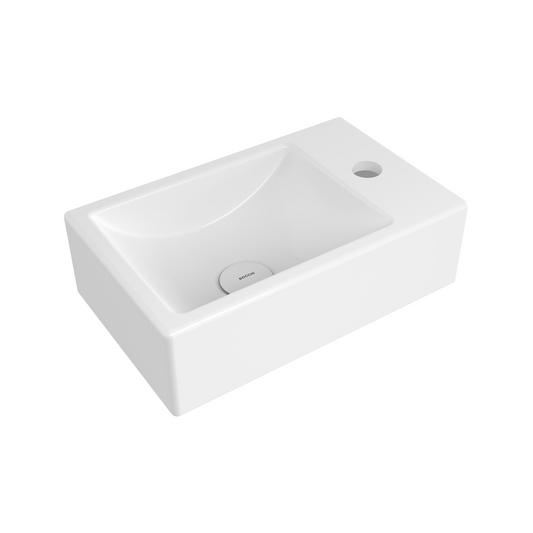 Bocchi Milano Dar Sağ Lavabo 37 Cm - Parlak Beyaz - 1419-001-0126