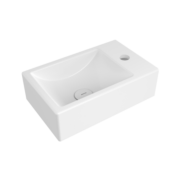 Bocchi Milano Dar Sağ Lavabo 37 Cm - Parlak Beyaz - 1419-001-0126