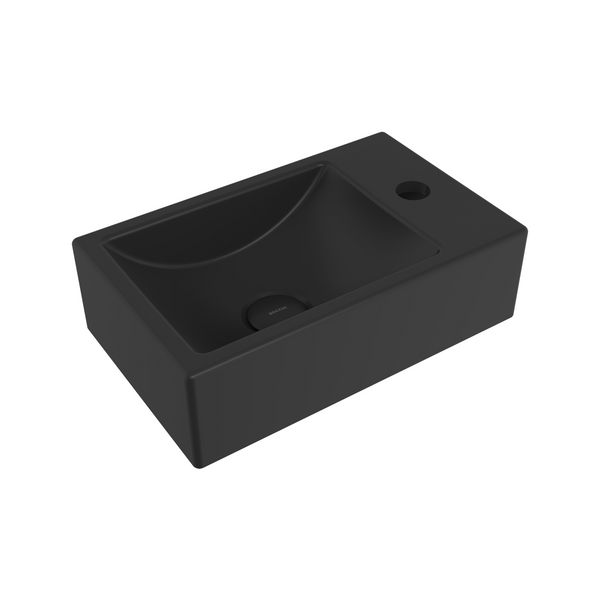 Bocchi Milano Dar Sağ Lavabo 37 Cm - Mat Si̇yah - 1419-004-0126