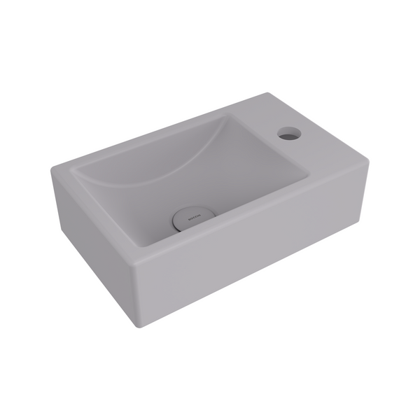 Bocchi Milano Dar Sağ Lavabo 37 Cm - Mat Gri̇ - 1419-006-0126