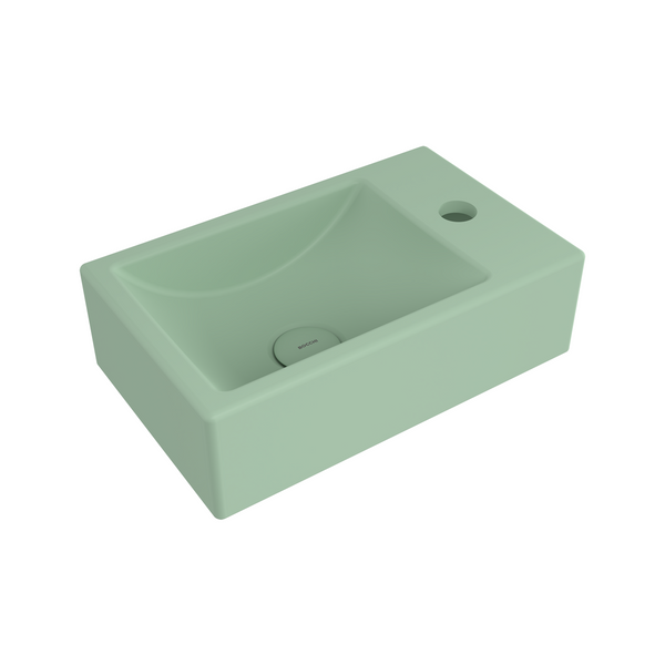 Bocchi Milano Dar Sağ Lavabo 37 Cm - Mat Mi̇nt Yeşi̇l - 1419-033-0126