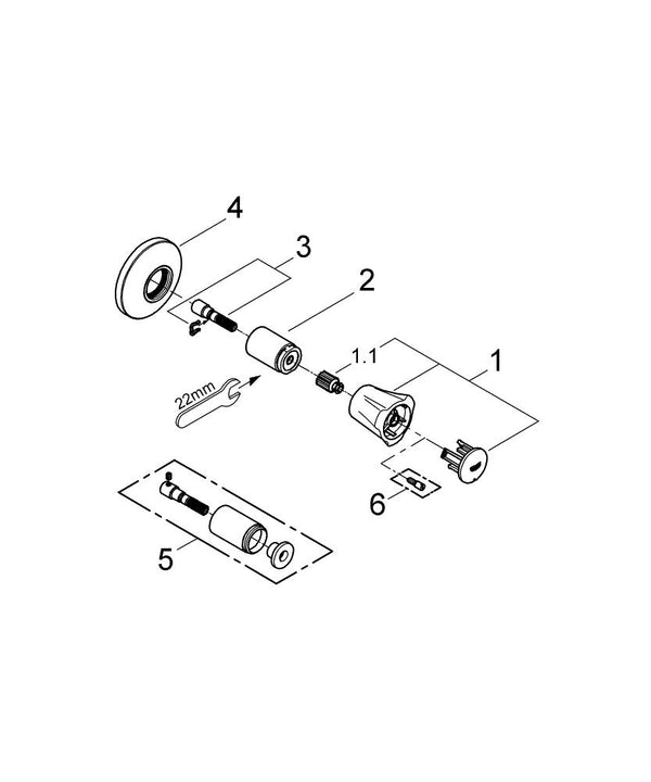 Grohe Costa  L Ankastre Stop Valf - 19855001