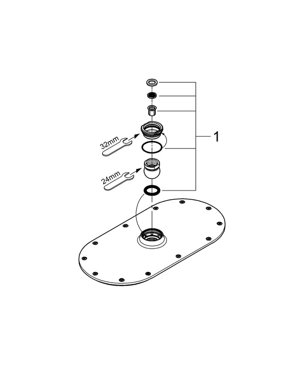 Grohe Rainshower  Veris 300 Tepe Duşu 1 Akışlı - 27470000