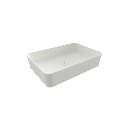 Bocchi Sottile Slim Line Tezgah Üstü Di̇kdörtgen 55X38cm. Lavabo - Mat Beyaz - 1476-002-0125