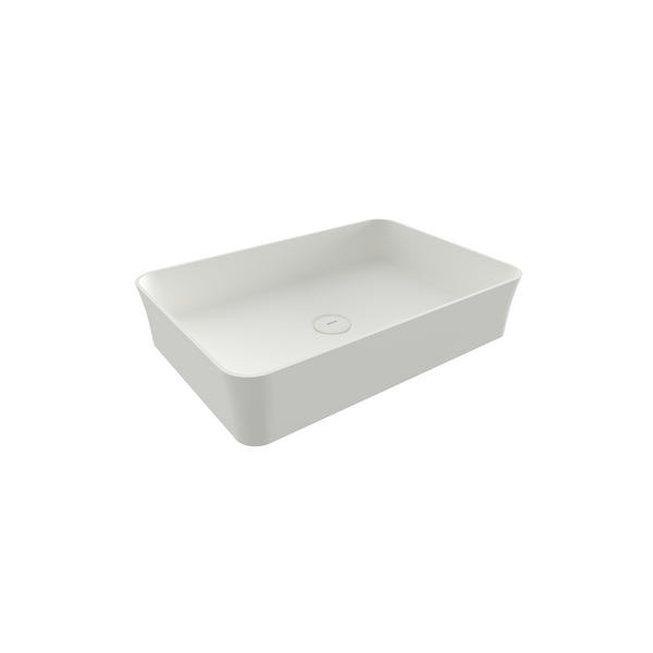Bocchi Sottile Slim Line Tezgah Üstü Di̇kdörtgen 55X38cm. Lavabo - Mat Beyaz - 1476-002-0125