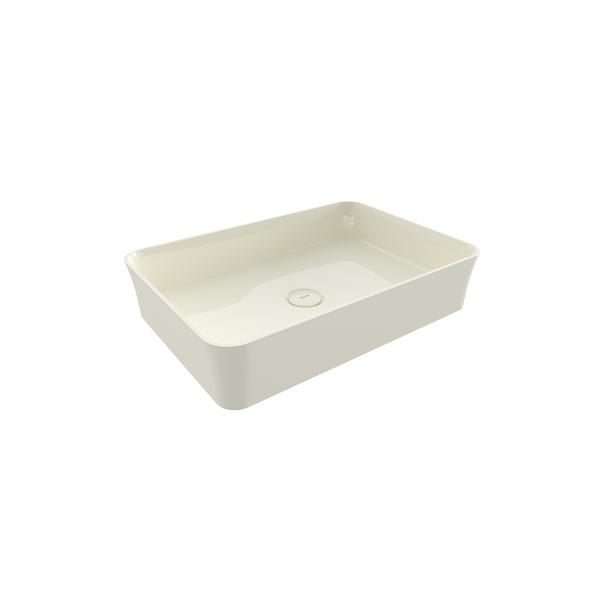 Bocchi Sottile Slim Line Tezgah Üstü Di̇kdörtgen 55X38cm. Lavabo - Parlak Bi̇sküvi̇ - 1476-014-0125
