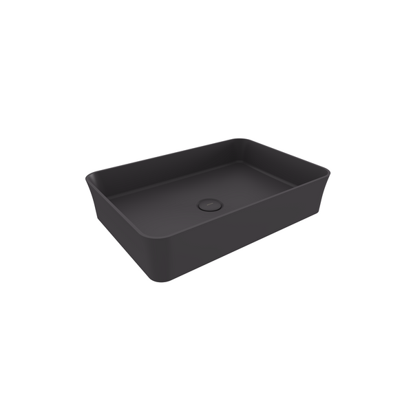 Bocchi Sottile Slim Line Tezgah Üstü Di̇kdörtgen 55X38cm. Lavabo - Mat Antrasi̇t - 1476-020-0125