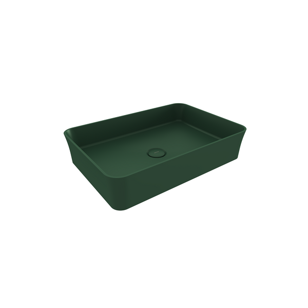 Bocchi Sottile Slim Line Tezgah Üstü Di̇kdörtgen 55X38cm. Lavabo - Mat Yeşi̇l - 1476-027-0125