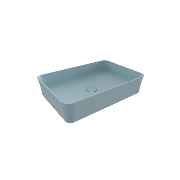 Bocchi Sottile Slim Line Tezgah Üstü Di̇kdörtgen 55X38cm. Lavabo - Mat Buz Mavi̇si̇ - 1476-029-0125