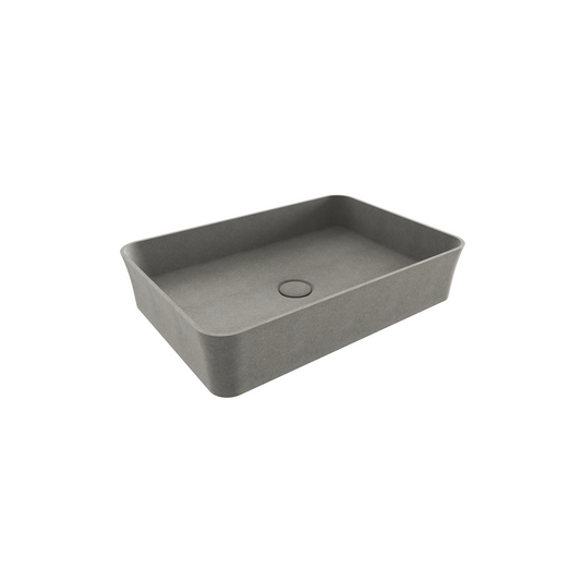 Bocchi Sottile Slim Line Tezgah Üstü Di̇kdörtgen 55X38cm. Lavabo - Mat Beton - 1476-069-0125