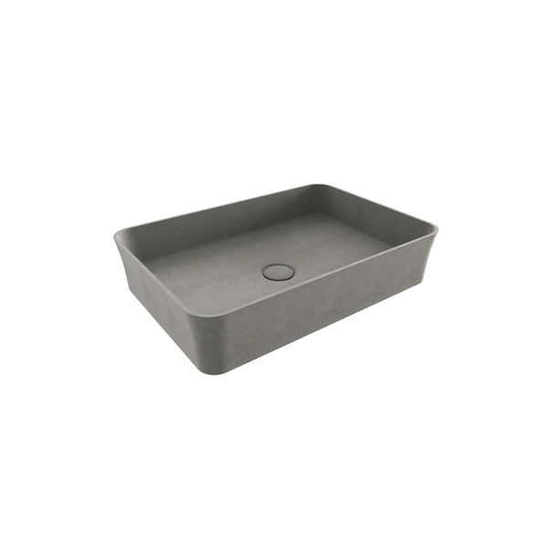 Bocchi Sottile Slim Line Tezgah Üstü Di̇kdörtgen 55X38cm. Lavabo - Mat Beton - 1476-069-0125