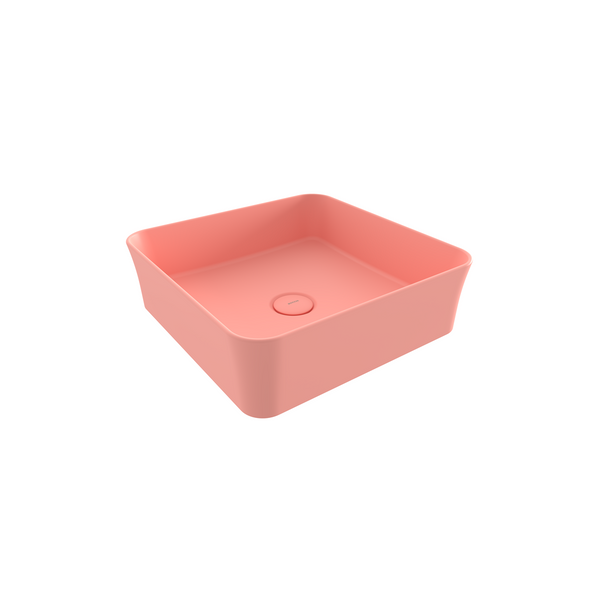 Bocchi Sottile Slim Line Tezgah Üstü Kare 38X38cm. Lavabo - Mat Somon - 1477-032-0125