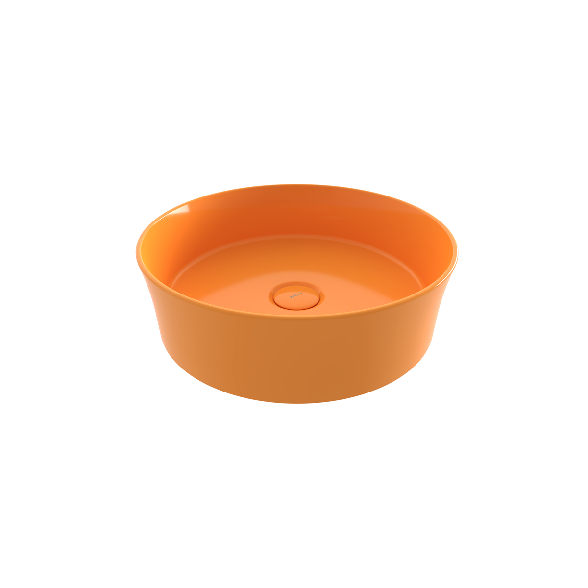 Bocchi Sottile Slim Line Tezgah Üstü Yuvarlak 38cm. Lavabo - Parlak Mand. Sarisi - 1478-021-0125