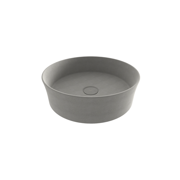 Bocchi Sottile Slim Line Tezgah Üstü Yuvarlak 38cm. Lavabo - Mat Beton - 1478-069-0125