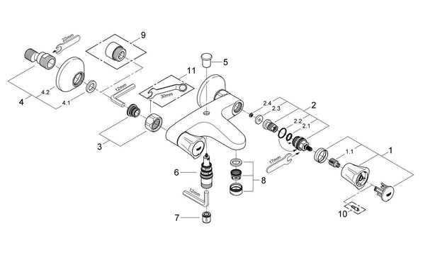 Grohe Costa  L Banyo  Bataryası - 25450001