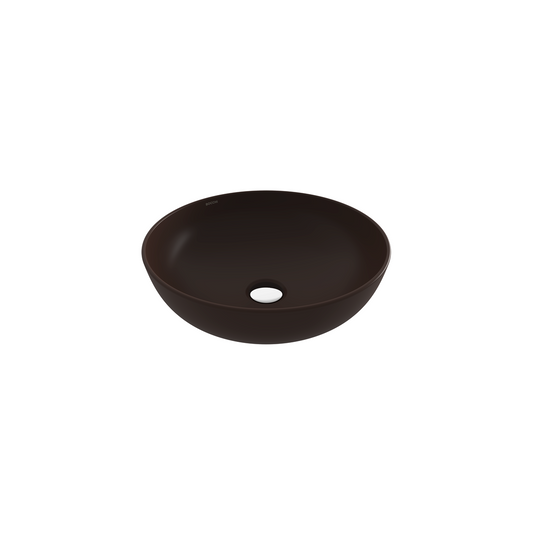 Bocchi Sottile Slim Line Tezgah Üstü Yuvarlak 38cm. Siğ Lavabo - Mat Kahve - 1494-025-0125