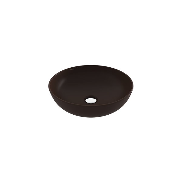 Bocchi Sottile Slim Line Tezgah Üstü Yuvarlak 38cm. Siğ Lavabo - Mat Kahve - 1494-025-0125