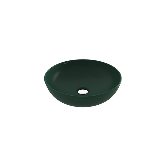 Bocchi Sottile Slim Line Tezgah Üstü Yuvarlak 38cm. Siğ Lavabo - Mat Yeşi̇l - 1494-027-0125