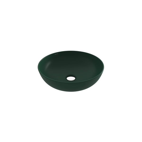Bocchi Sottile Slim Line Tezgah Üstü Yuvarlak 38cm. Siğ Lavabo - Mat Yeşi̇l - 1494-027-0125