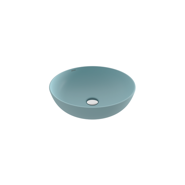 Bocchi Sottile Slim Line Tezgah Üstü Yuvarlak 38cm. Siğ Lavabo - Mat Buz Mavi̇si̇ - 1494-029-0125