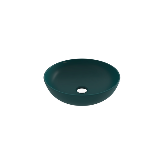 Bocchi Sottile Slim Line Tezgah Üstü Yuvarlak 38cm. Siğ Lavabo - Mat Petrol Mavi̇si̇ - 1494-071-0125