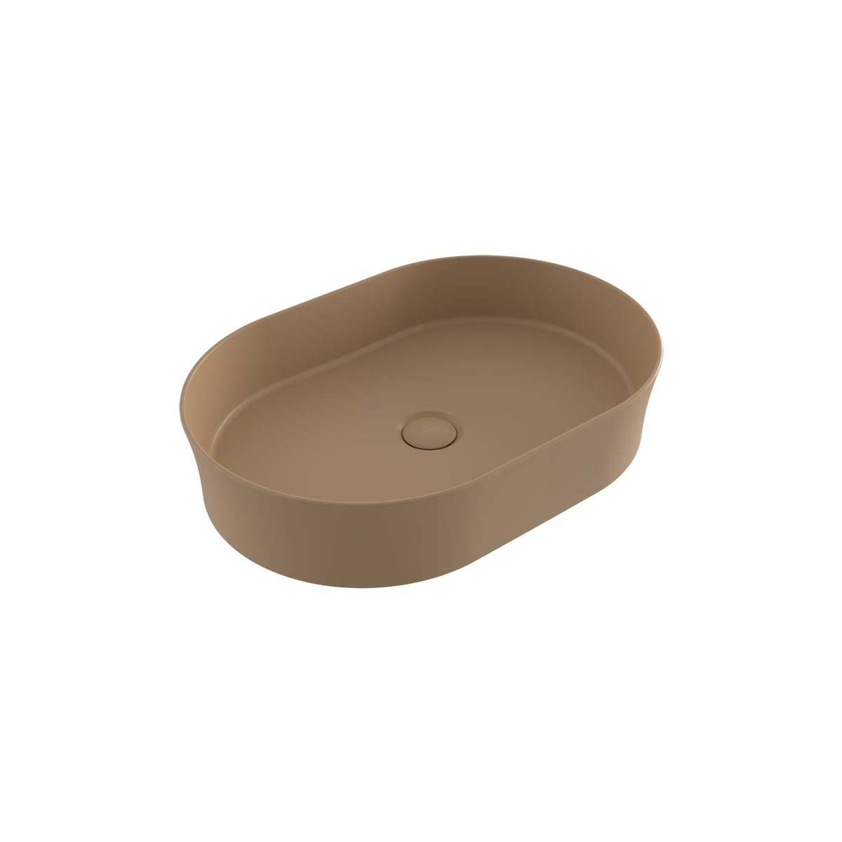 Bocchi Sottile Slim Line Tezgah Üstü Eli̇ps 55X38cm. Lavabo - Mat Kaşmi̇r - 1521-011-0125