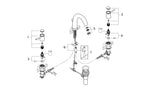 Grohe Bau Classic3 Delikli Lavabo Bataryası - 20470000