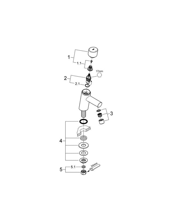 Grohe Concetto Tek Su Girişli Batarya  X S-  Boyut - 32207001