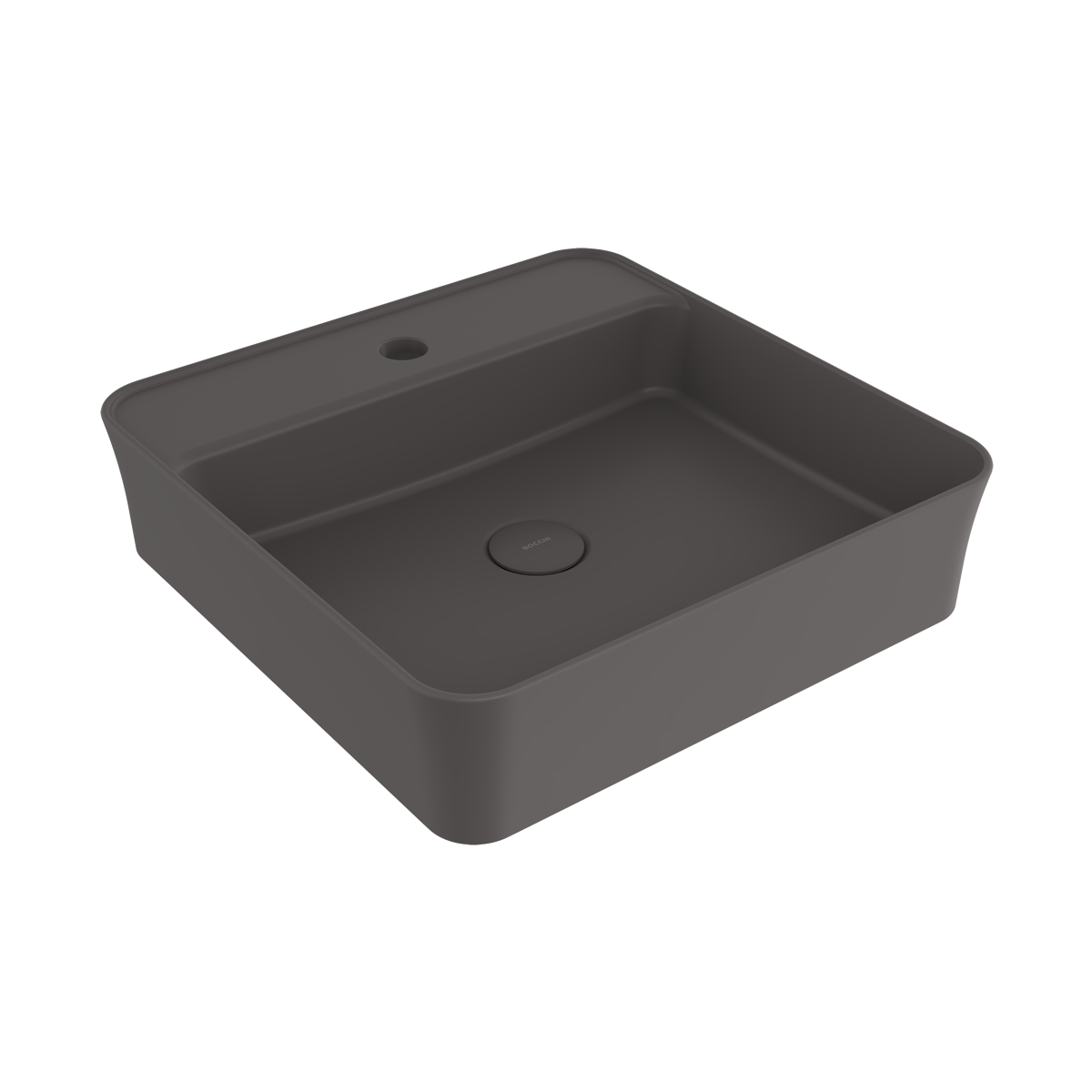 Bocchi Sottile Slim Line Batarya Bankli Kare Lavabo 45X45cm. Mat Antrasi̇t - 1598-020-0126