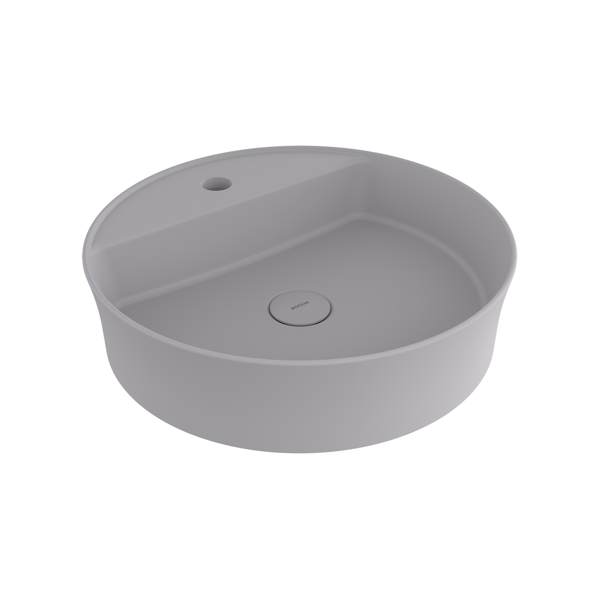 Bocchi Sottile Slim Line Batarya Bankli Yuvarlak Lavabo 45cm. Mat Gri̇ - 1599-006-0126