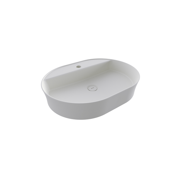 Bocchi Sottile Slim Line Batarya Bankli Oval Lavabo 60X45cm. Mat Beyaz - 1600-002-0126
