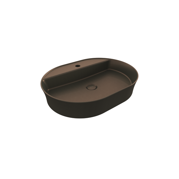 Bocchi Sottile Slim Line Batarya Bankli Oval Lavabo 60X45cm. Mat Bronz - 1600-070-0126