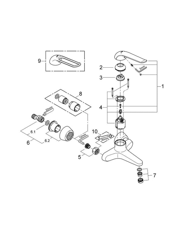 Grohe Euroeco  Special Tek Kumandalı Lavabo Bataryası - 32778000