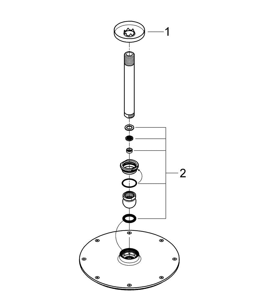 Grohe Rainshower  Cosmopolitan 210 Tepe Duşu Seti 142 Mm, Tek Akışlı - 26063000