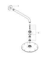 Grohe Rainshower  Cosmopolitan 210 Tek Akışlı Tepe Duşu Seti 286 Mm - 26052000