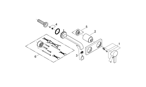 Grohe Allure İki Delikli Lavabo Bataryası  M- Boyut - 19386000