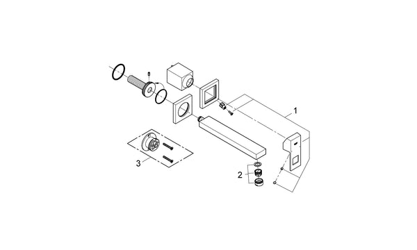 Grohe Eurocube İki Delikli Lavabo Bataryası  M- Boyut - 23447DC0