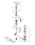 Grohe Eurocube Tek Kumandalı Lavabo Bataryası  M- Boyut - 23445DC0