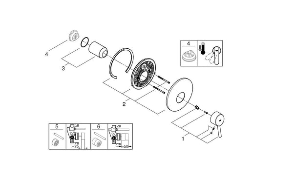Grohe Concetto Ankastre Duş Bataryası - 19345001