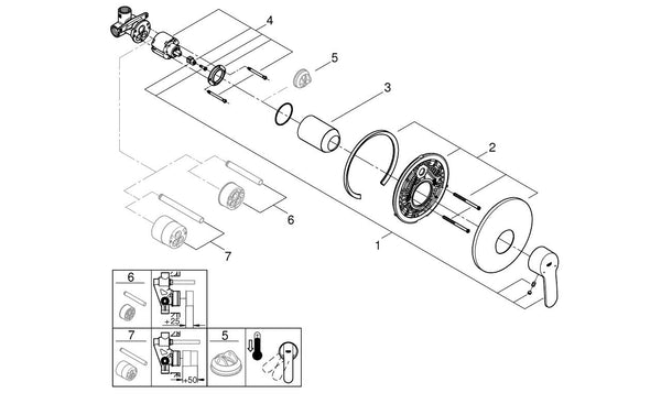 Grohe Eurostyle  Cosmopolitan Tek Kumandalı Duş Bataryası - 33635002