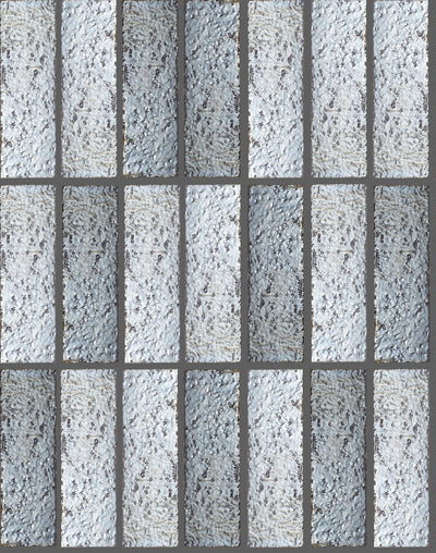 Art Mosaic Metal Silver 6,5x21,5 El Yapımı Terracotta Seramik